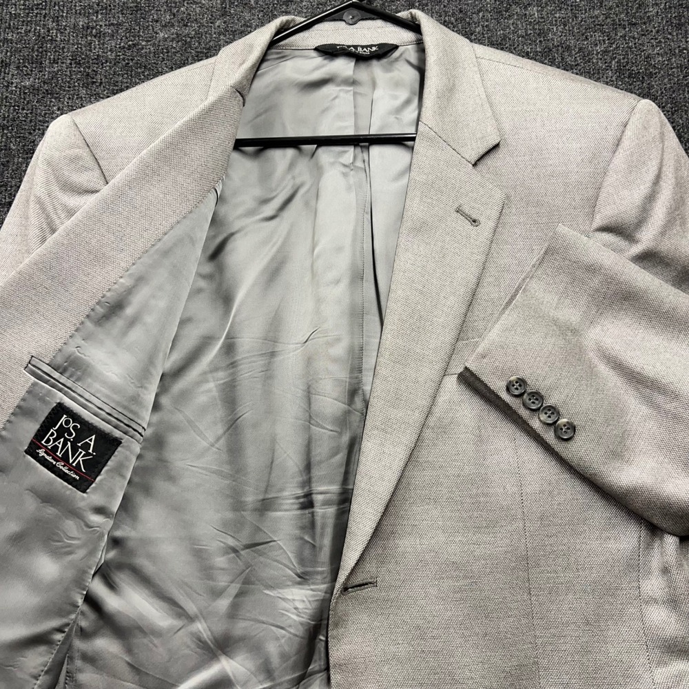 Jos. A. Bank Signature Collection Gray Silk Camelhair Blazer Sport Coat 40S
